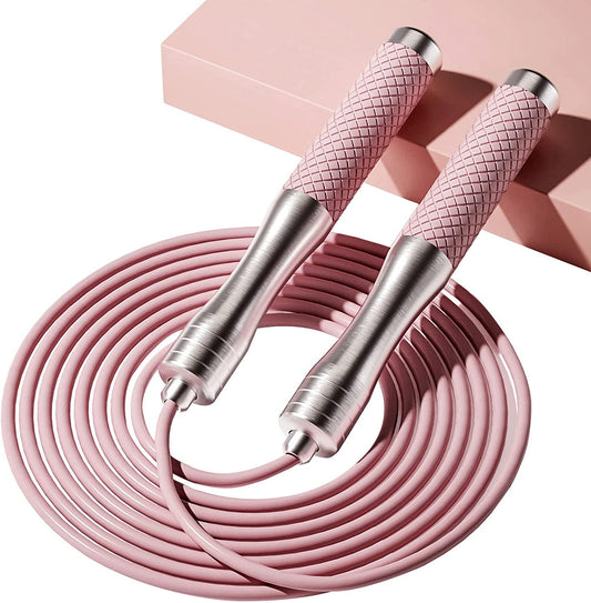 Adjustable Length Jump Rope made with Alloy & Silicone Handles