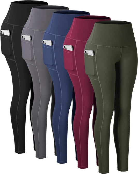 High Waisted Yoga Leggings with Pockets for Women