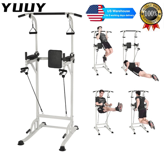 Adjustable Power Tower Dip Station, Pull Up Bar Stand