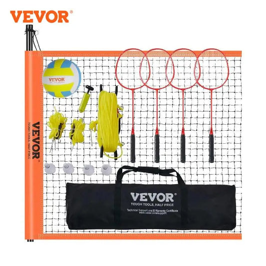 Adjustable Outdoor Volleyball & Badminton Set
